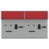vidaXL Werkzeugschrank-Set 6 pcs Rot Pulverbeschichteter Stahl