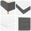 vidaXL Boxspringbett mit Matratze Dunkelgrau 200 x 200 cm Stoff