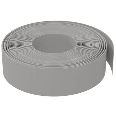 vidaXL Rasenkante Grau 10 m 15 cm Polyethylen