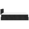 vidaXL Ottoman-Bett mit Matratze Schwarz 120x200 cm Stoff
