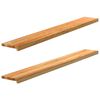 vidaXL Fensterb&auml;nke 2 Stk. Hellbraun 160x20x2 cm Massivholz Eiche