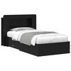 vidaXL Bettgestell mit Stauraum Schwarz 75 x 190 cm Holzwerkstoff