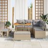 vidaXL Garten-Sofa-Set mit Kissen mit Kissen 8 pcs Beige und Hellgrau