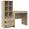 vidaXL Schreibtisch mit Schubladen 2 pcs Sonoma-Eiche