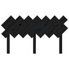 vidaXL Bett-Kopfteil Schwarz 141x3x80,5 cm Massivholz Kiefer