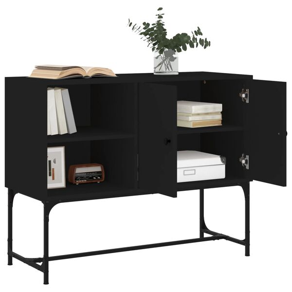 vidaXL Sideboard Schwarz 100x40x79,5 cm Holzwerkstoff