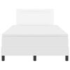 vidaXL Boxspringbett mit Matratze Wei&szlig; 120 x 200 cm Kunstleder