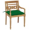 vidaXL Batavia-St&uuml;hle mit Kissen 4 Stk. Massivholz Teak