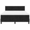 vidaXL Boxspringbett mit Matratze Schwarz 160 x 200 cm Samt