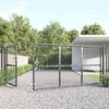 vidaXL Maschen-Gartentor Anthrazit 350x125 cm Verzinkter Stahl