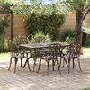 vidaXL Garten Essgruppe 7 pcs Bronze Aluminium
