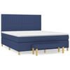 vidaXL Boxspringbett mit Matratze Blau 160x200 cm Stoff