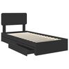 vidaXL Aufbewahrungsbett Schwarz 90 x 190 cm Holzwerkstoff
