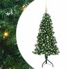 vidaXL Eckiger k&uuml;nstlicher Weihnachtsbaum Gr&uuml;n 150 cm PVC und Metall