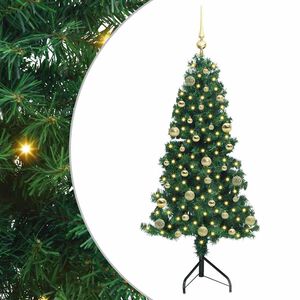 vidaXL Eckiger k&uuml;nstlicher Weihnachtsbaum Gr&uuml;n 150 cm PVC und Metall