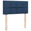 vidaXL Ottoman-Bett mit Matratze & LEDs Blau 90x190 cm Stoff
