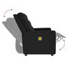 vidaXL 3-Sitzer Massagesessel Schwarz Stoff