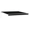 vidaXL Einziehbare Markise Schwarz 400 x 350 cm
