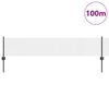 vidaXL Zaun mit Pfosten Grau 0,4 x 100 m Stahl und PVC