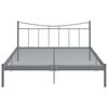 vidaXL Bettgestell Grau Metall 160x200 cm
