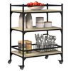 vidaXL K&uuml;chenwagen Sonoma-Eiche 65x40x86,5 cm Holzwerkstoff