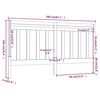 vidaXL Bett-Kopfteil Grau 206x4x100 cm Massivholz Kiefer