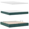 vidaXL Bett mit Stauraum und LED mit LED Dunkelgr&uuml;n 160 x 200 cm Samt