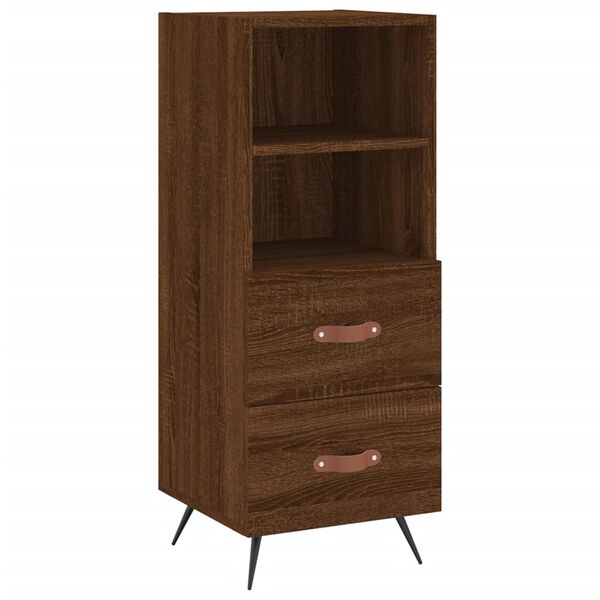 vidaXL Sideboard Braun Eichen-Optik 34,5x34x90 cm Holzwerkstoff