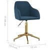 vidaXL Esszimmerst&uuml;hle 2 Stk. Drehbar Blau Samt