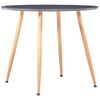 vidaXL Esstisch Grau und Eichefarben 90x73,5 cm MDF