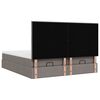 vidaXL Ottoman-Bett mit Matratzen Taupe 200x200 cm Stoff