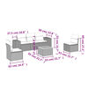 vidaXL 6-tlg. Garten-Sofagarnitur mit Kissen Beige Poly Rattan