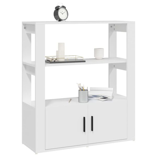 vidaXL Sideboard Wei&szlig; 80x30x90 cm Holzwerkstoff