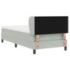 vidaXL Boxspringbett mit Matratze Hellgrau 100 x 200 cm Samt