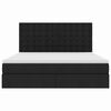 vidaXL Aufbewahrungsbett mit Matratze Schwarz 180 x 200 cm Polyester