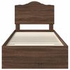 vidaXL Bettrahmen Braun Eichen-Optik 75 x 190 cm Holzwerkstoff