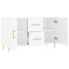 vidaXL Sideboard Hochglanz-Wei&szlig; 100x36x60 cm Holzwerkstoff