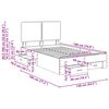 vidaXL Bettrahmen Graues Sonoma 135 x 190 cm Holzwerkstoff