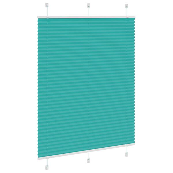 vidaXL Plissee Petrolgr&uuml;n 105x100 cm Stoffbreite 104,4 cm Polyester
