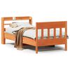 vidaXL Massivholzbett ohne Matratze Wachsbraun 75x190 cm Kiefernholz