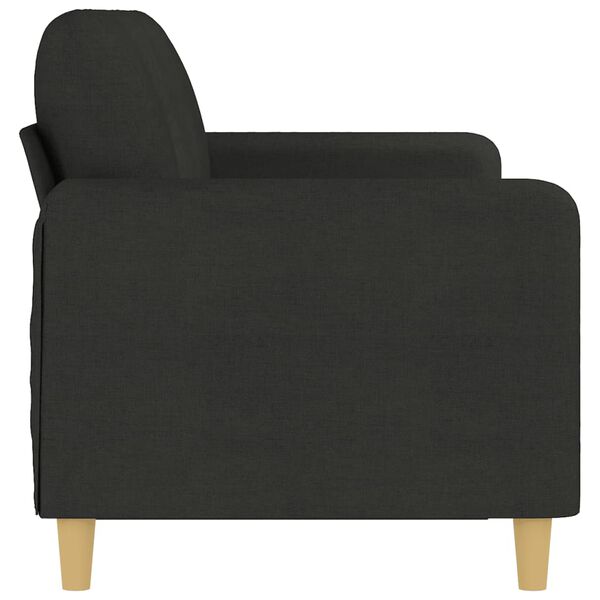 vidaXL 3-Sitzer-Sofa Schwarz 180 cm Stoff