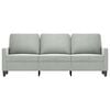 vidaXL 3-Sitzer-Sofa Hellgrau 180 cm Samt