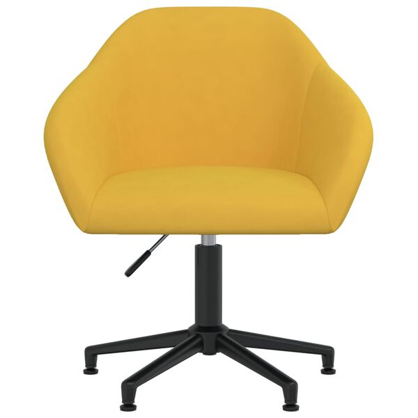vidaXL Esszimmerst&uuml;hle 6 Stk. Drehbar Gelb Samt
