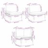 vidaXL Gartensofa-set mit Kissen 13 pcs Schwarz Stahl