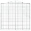 vidaXL Gabionen mit Hochbogen 4 Stk. 200x30x180/200cm Verzinktes Eisen
