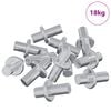 vidaXL Regalstecker 4500 stk. Silber 8,6 x 8,6 x 14,6 mm Stahl