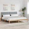 vidaXL Bettrahmen mit Kopfteil Braun 200 x 200 cm Massives Kiefernholz