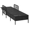 vidaXL Sonnenliege Schwarz und Cremewei&szlig; 55 x 200 x 92 cm Poly-Rattan