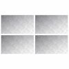 vidaXL Treppe Tritt Rechtwinklig 4 pcs Silber 70 x 40 cm Aluminium