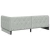 vidaXL Eckbettgestell mit Matratze Hellgrau 90 x 190 cm Samt